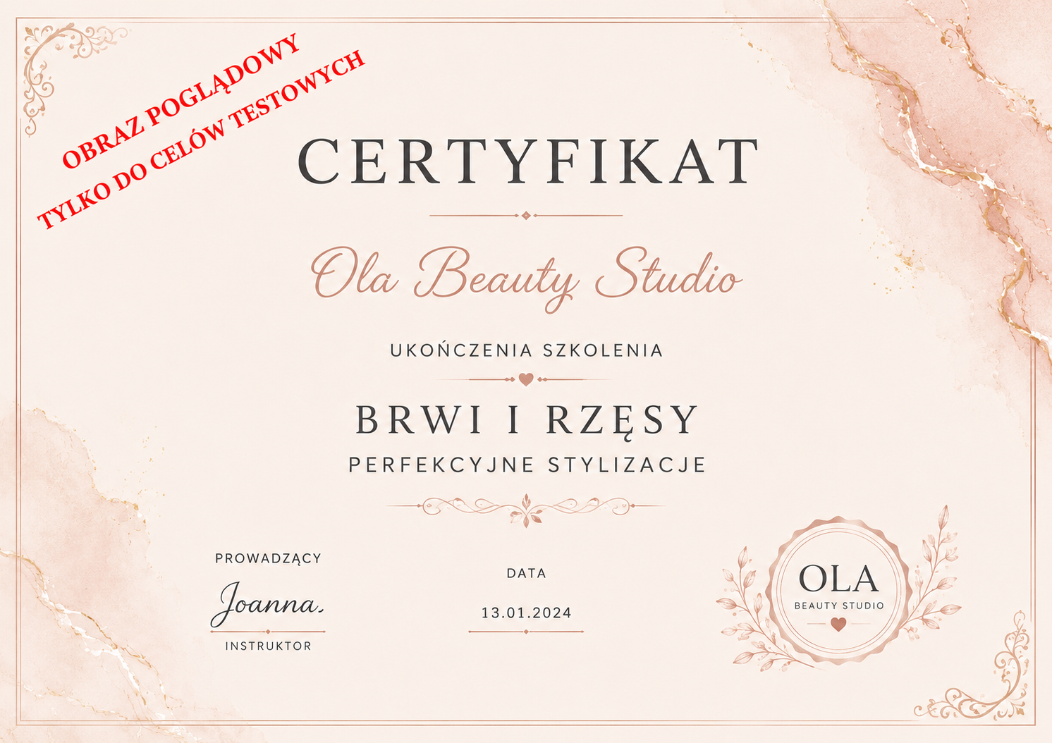 Certyfikat beauty