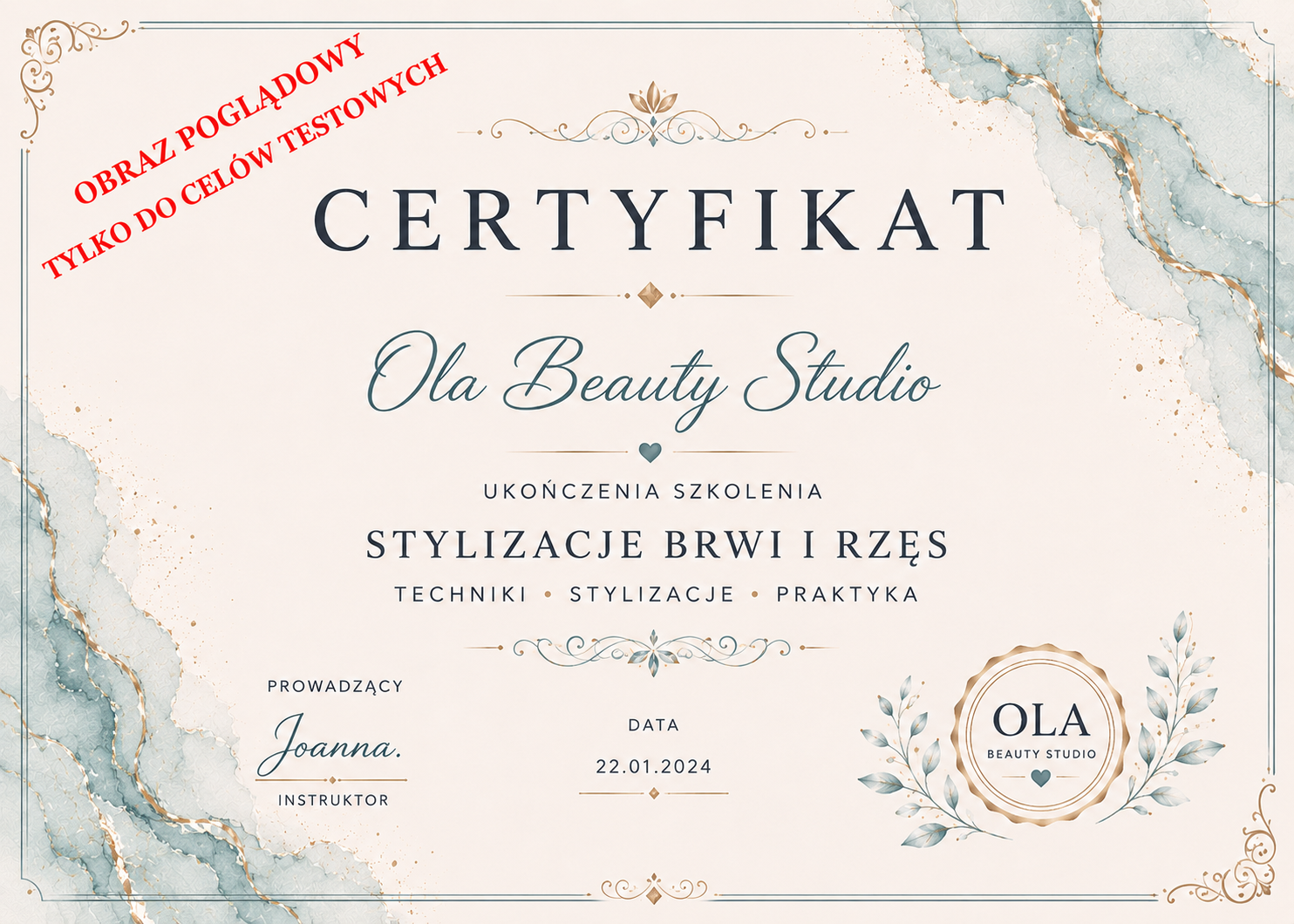 Certyfikat beauty