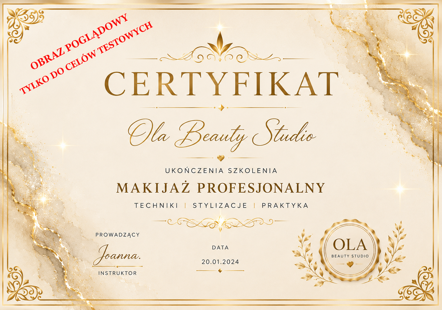 Certyfikat beauty